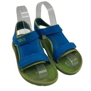 Teva Blue Green Psyclone 4 Hook Loop Waterproof Adjustable Kids Sandal Shoe